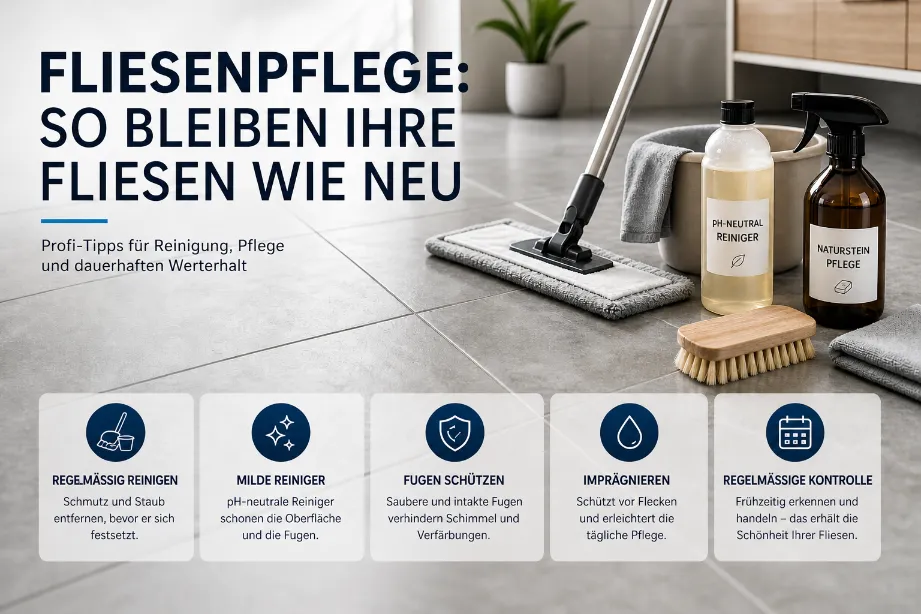 Fliesenpflege: So bleiben Ihre Fliesen wie neu